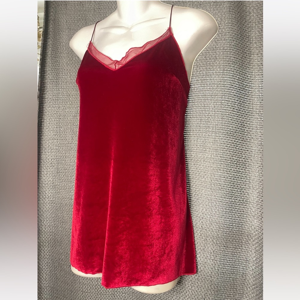 free people red velvet tank